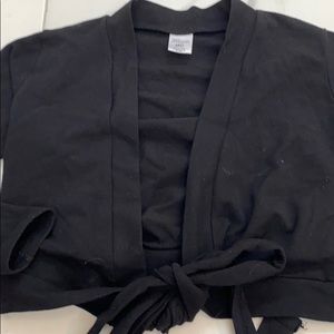 Dance warm up sweater with tie